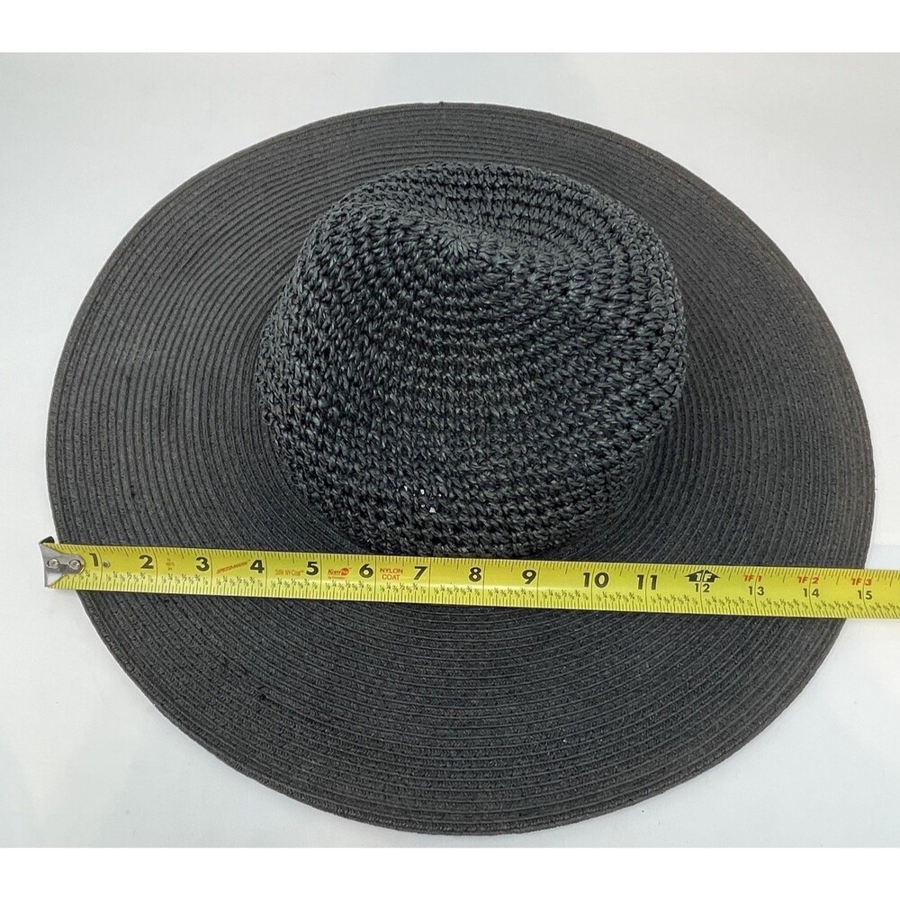 Scala Collezione Wide Brim Sun Hat Women’s Black Packable - Picture 9 of 11